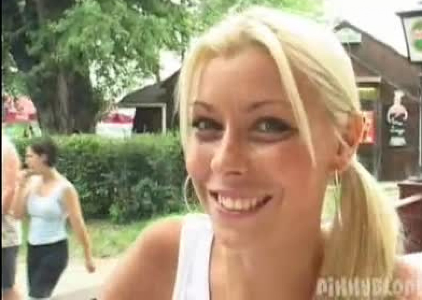 Nikky Blond Outdoor at Bar