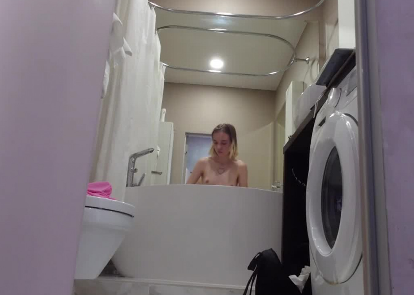 Young Teen Anabelle Caught Bathing on Hidden Cam