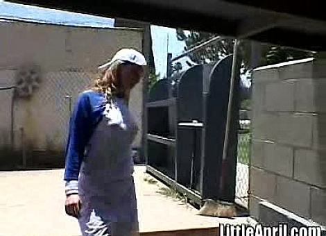 Little April Rubs Pussy